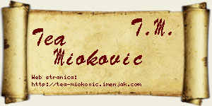 Tea Mioković vizit kartica